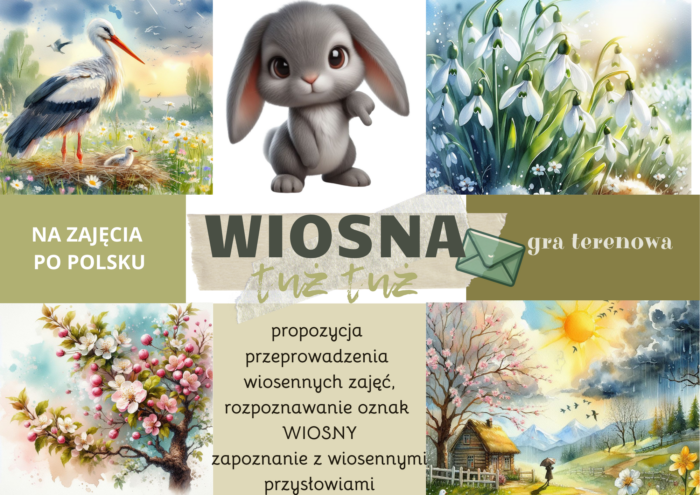 WIOSNA tuż tuż- gra terenowa+ materiały